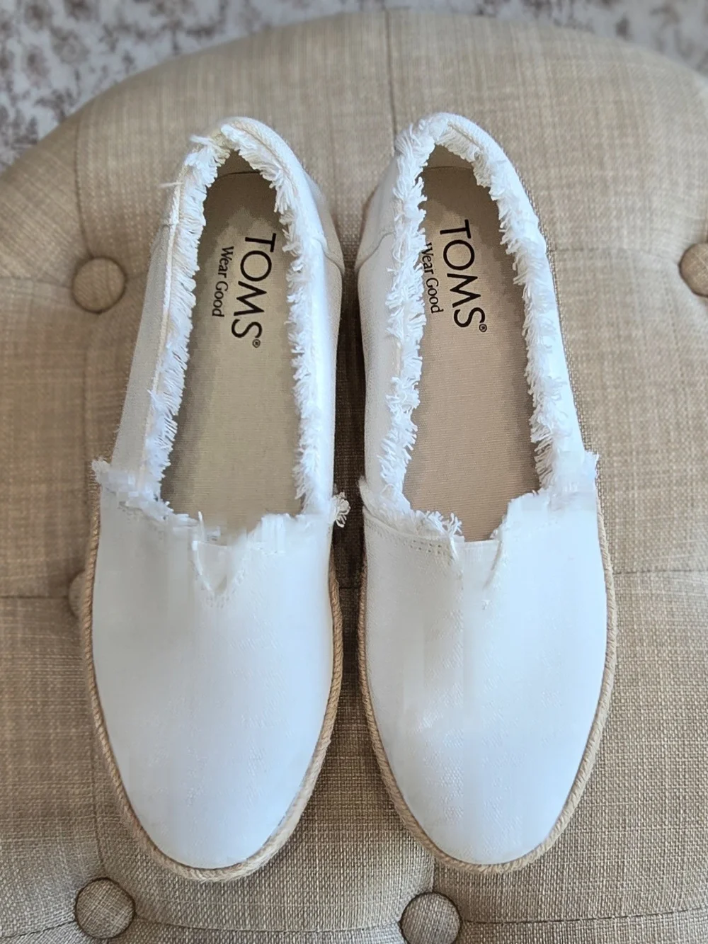 Toms white canvas